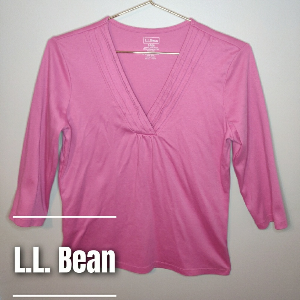 L.L. Bean Supima Cotton V-neck Top 100% cotton